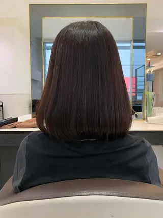ミディアム カラー パーマ 小田切 栄司のヘアスタイル