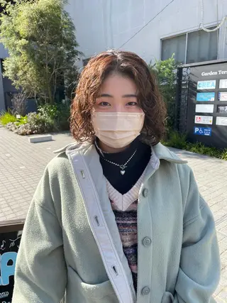 ショート カラー パーマ ヘアアレンジ キッズ ネイル マツエク・マツパ アイブロウ パーマ/透明感カラー /ボブ/吉田一生のヘアスタイル