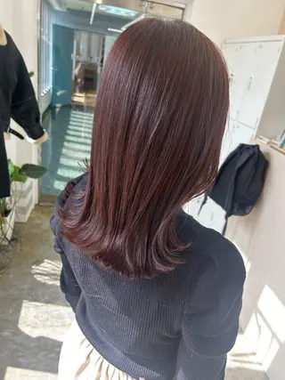 セミロング カラー 韓国ヘア nanahaのヘアスタイル