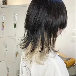 ミディアム カラー パーマ ヘアアレンジ メンズ キッズ ネイル マツエク・マツパ 暖色系/透明感 治野心のヘアスタイル