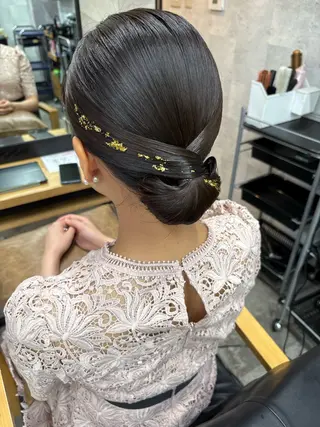 セミロング ヘアアレンジ 飯塚 沙衣のヘアスタイル
