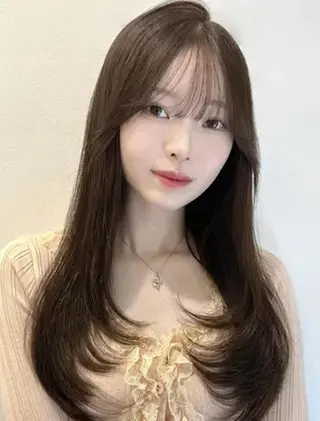 カラー BABY 艶髪暗髪ヘア💖達人のヘアスタイル