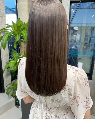 セミロング カラー パーマ OVER→三軒茶屋 /縮毛矯正・髪質改善のヘアスタイル