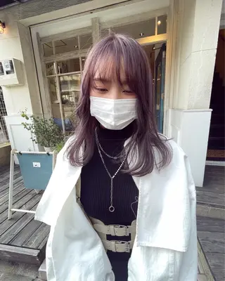 ミディアム カラー ホンダリサコ 透明感カラー/ボブのヘアスタイル