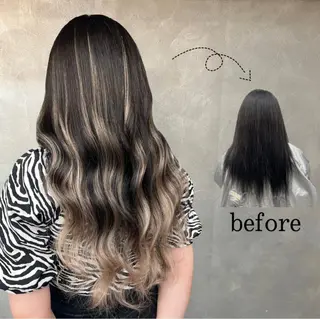 ロング ❤️‍🔥シールエク ＋カラー京❤️‍🔥のヘアスタイル