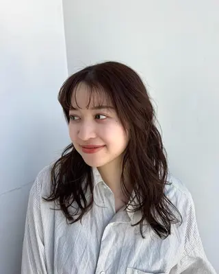 セミロング 透明感カラー🤎/ ツヤカラー/さくらのヘアスタイル