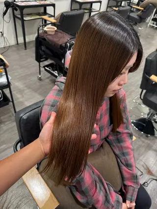 ロング パーマ 上田 紗也のヘアスタイル