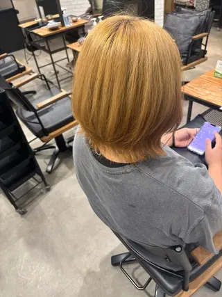 ミディアム アサノ ハルカのヘアスタイル