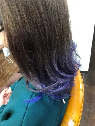 セミロング カラー 桧山 真のヘアスタイル