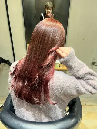 ロング カラー みわ/博多 ブリーチ/メンズヘアのヘアスタイル