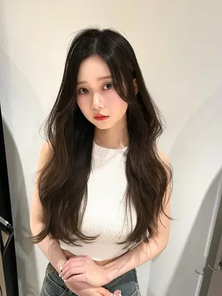 ロング 地毛風縮毛矯正 ☘️松井　傑のヘアスタイル