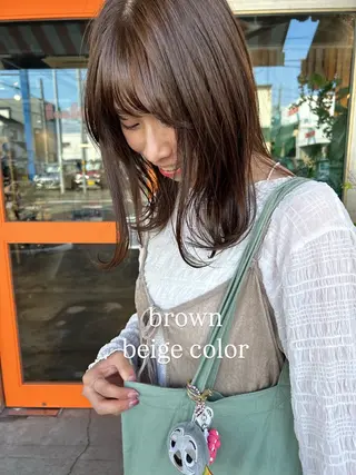 ミディアム 透明感カラー 暖色shihoのヘアスタイル