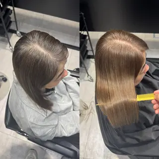 セミロング GO TODAY 心斎橋edel店所属・白髪ぼかし/髪質 改善/KOMORIのヘアスタイル