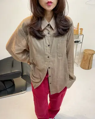 ロング カラー iet.所属・ウルフ/ボブ/耳ツボ ジュエリー◎ricoのヘアスタイル