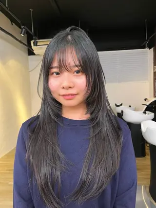 ロング 加藤好/カットモデル /暖色カラー🍒🧡のヘアスタイル