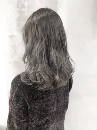 セミロング カラー パーマ ヘアアレンジ say.所属・ブリーチカラー🔥 パーマ【佐々木凌平】のヘアスタイル