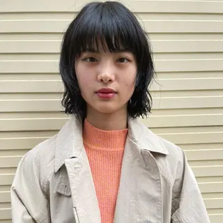 ショート パーマ ホリケ アオイのヘアスタイル