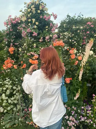 ミディアム カラー ナチュラル🌿垢抜け 福澤ゆきあのヘアスタイル
