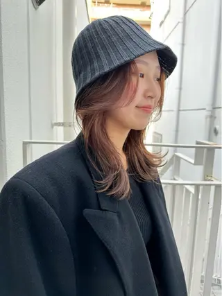 ミディアム カラー 大阪心斎橋alu 野田和宏のヘアスタイル