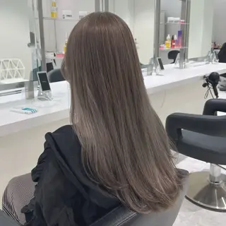 ロング カラー ♡艶髪グレージュ特化 CHIKARA♡のヘアスタイル