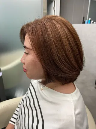 ミディアム カラー 愛子 /ハイトーンのヘアスタイル