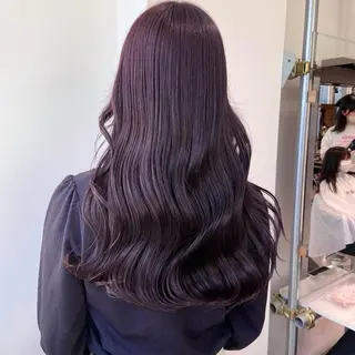 ロング カラー 暗髪🩶ラベンダー/ ブルー/ユウナ🤍のヘアスタイル