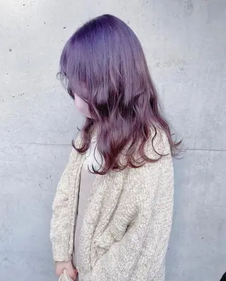 ロング カラー パーマ、髪質改善 菊地美月のヘアスタイル