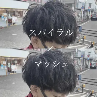 ミディアム パーマ メンズ メンズパーマ/ メッシュ😎タクミのヘアスタイル