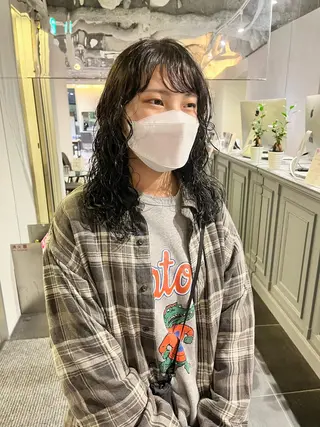 セミロング パーマ ショート/パーマ/ カラー/FUKOのヘアスタイル