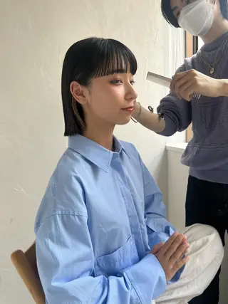 ミディアム カラー Sozo hair&make  Ginza所属・武樋 さやかのヘアスタイル