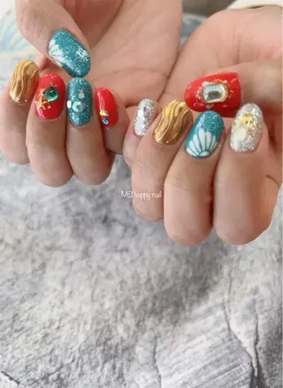 ネイル 北浦和 自爪育成ケアのネイルデザイン