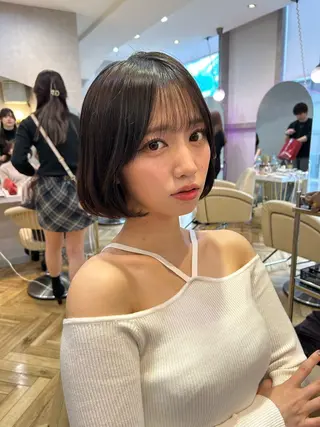 ショート 銀座🇰🇷韓国ボブ 🧡巻ける縮毛/せんのヘアスタイル
