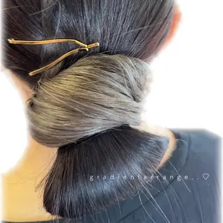 セミロング カラー ヘアアレンジ ece.所属・篠原 詩菜のヘアスタイル