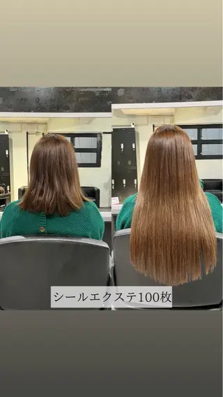 ロング RIN シールエクステのヘアスタイル