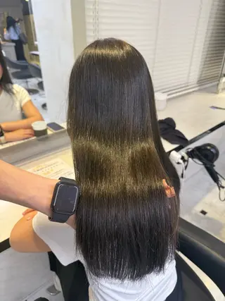 ロング カラー 韓国風🤍グレ ージュ🤍たくみのヘアスタイル