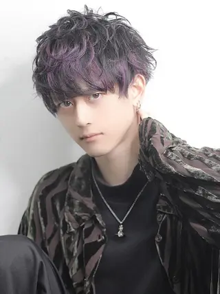 ミディアム カラー メンズ メンズサロン【owl 心斎橋】難波/アメ村のヘアスタイル