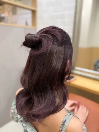 ミディアム カラー みやび/ワンカラー /トリートメントのヘアスタイル