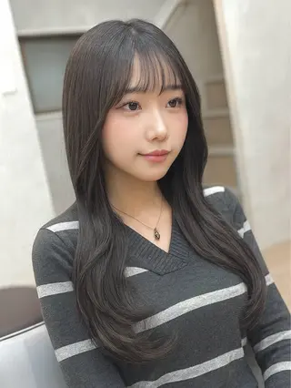 ロング ✨韓国ヘア✨ レイヤー✂️鎌倉楓麻のヘアスタイル