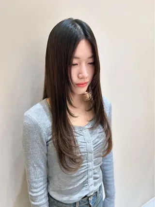 ロング ブリーチなしダブル カラー✨たくみのヘアスタイル