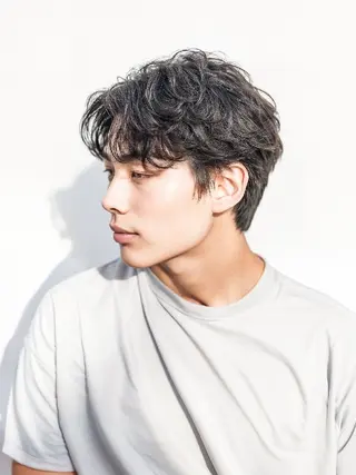 ショート パーマ メンズ特化 田中正大のヘアスタイル