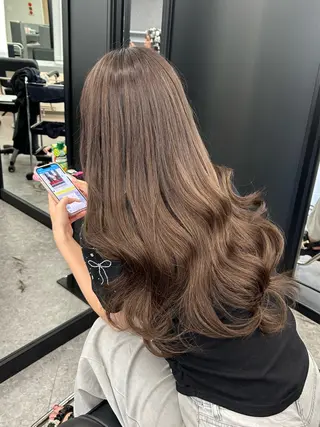 ロング カラー LANDS所属・nanaka 🤍韓国ワンホンヘアのヘアスタイル