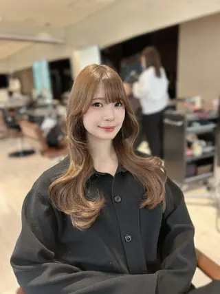 ロング 🎀大竹美侑／顔まわ りカット／レイヤーのヘアスタイル