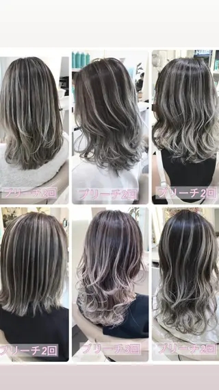 セミロング カラー 山崎俊輔/髪質改善 /バレイヤージュのヘアスタイル