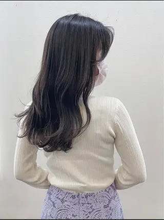 セミロング カラー 縮毛矯正×韓国ヘア ×髪質改善×レイヤーのヘアスタイル
