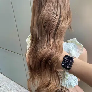 セミロング カラー 髪質改善 Noe心斎橋店のヘアスタイル