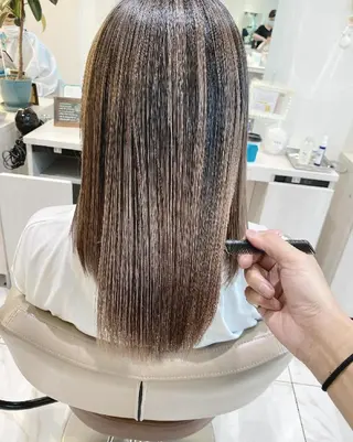 セミロング カラー ＡＳＨ 大宮のヘアスタイル