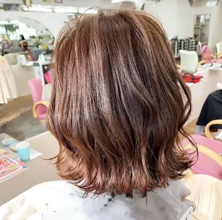 ミディアム カラー 鶴田 風雅のヘアスタイル