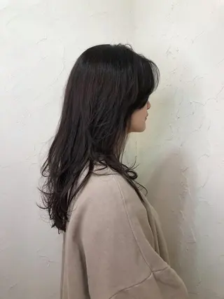 ロング カラー 久力琴音''透明感 カラー''アレンジのヘアスタイル