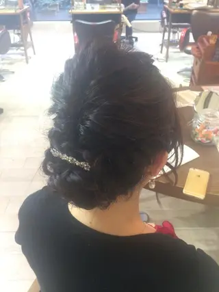 セミロング ヘアアレンジ メンズパーマの巨匠 鈴木純のヘアスタイル