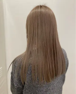 カラー ブリーチなしWカラー /酸性ストレート河本のヘアスタイル